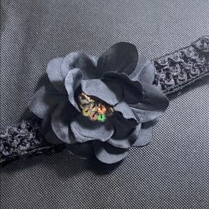 Elegant Black Floral Headband
